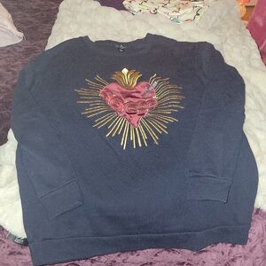 Jessica Simpson Navy Sweatshirt 100% Cotton
